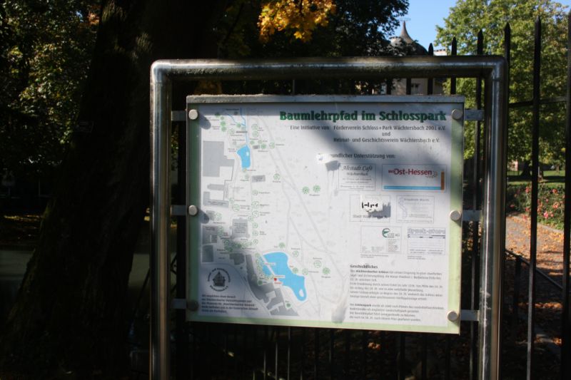 Baumlehrpfad im Schlosspark, Wächtersbach